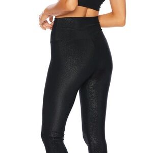 BEACH RIOT Anthropologie Black Glitter Ayla Legging in Black